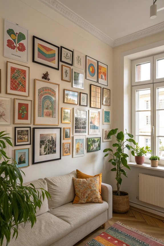 personalized eclectic gallery wall