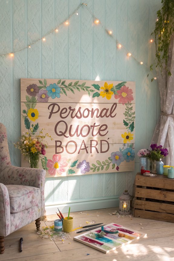 personalized quote inspiration board