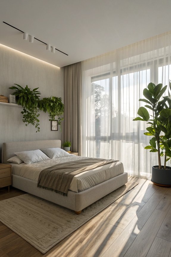 plants promote bedroom tranquility