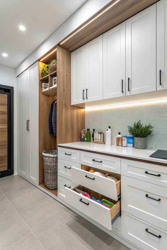 pull out drawers for accessibility