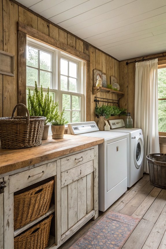 reclaimed wood adds warmth