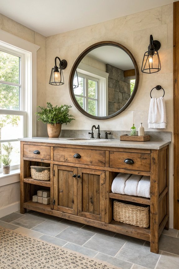 rustic charm for bathrooms