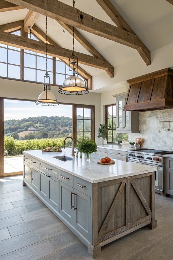 rustic charm with modern appliances