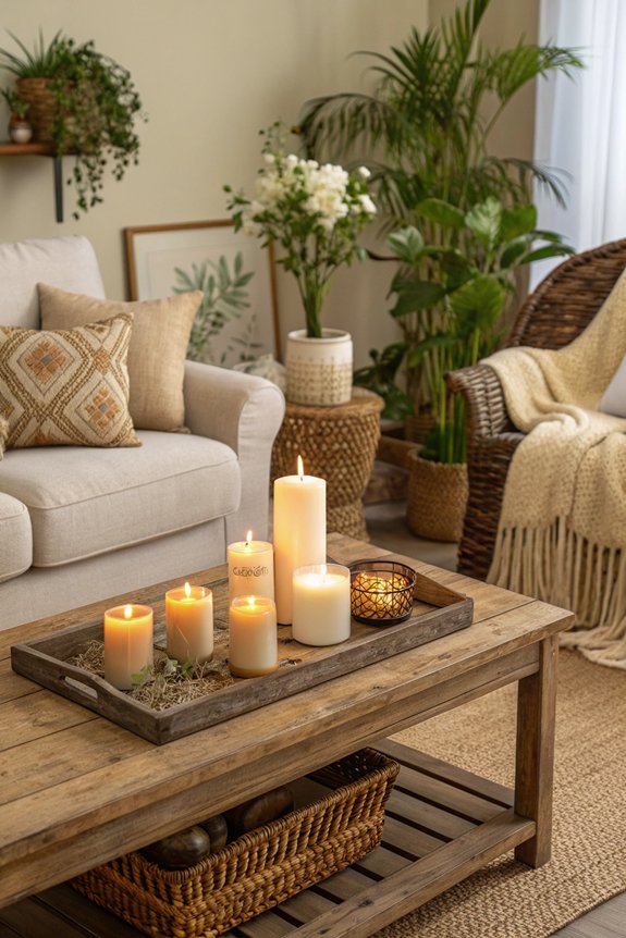 scented candles create ambiance