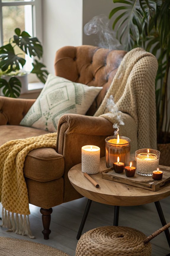 scented candles enhance atmosphere
