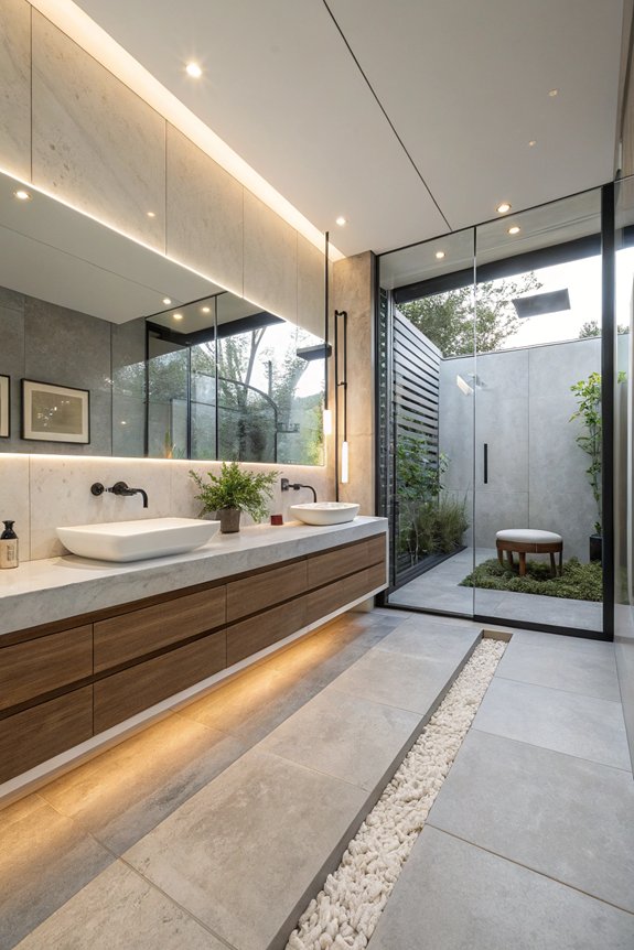 seamless flooring with linear drains