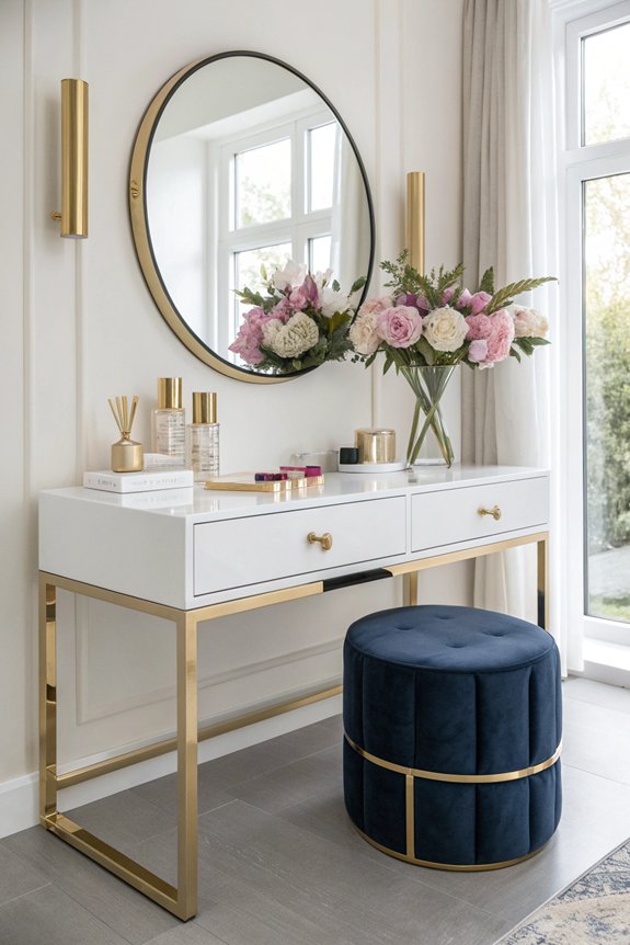 sleek modern vanity designs