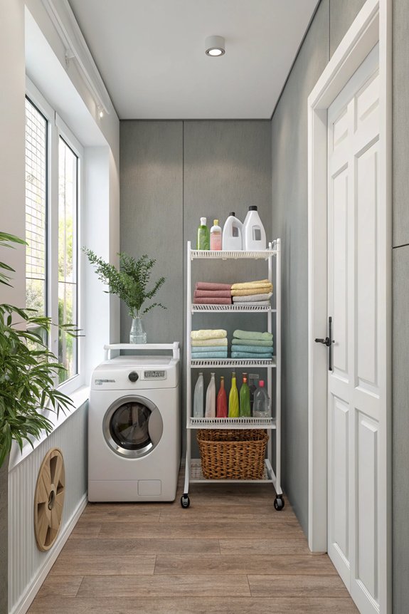 slim trolley for laundry