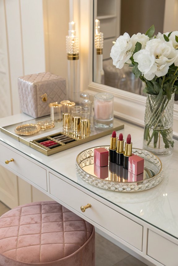 stylish beauty product organization