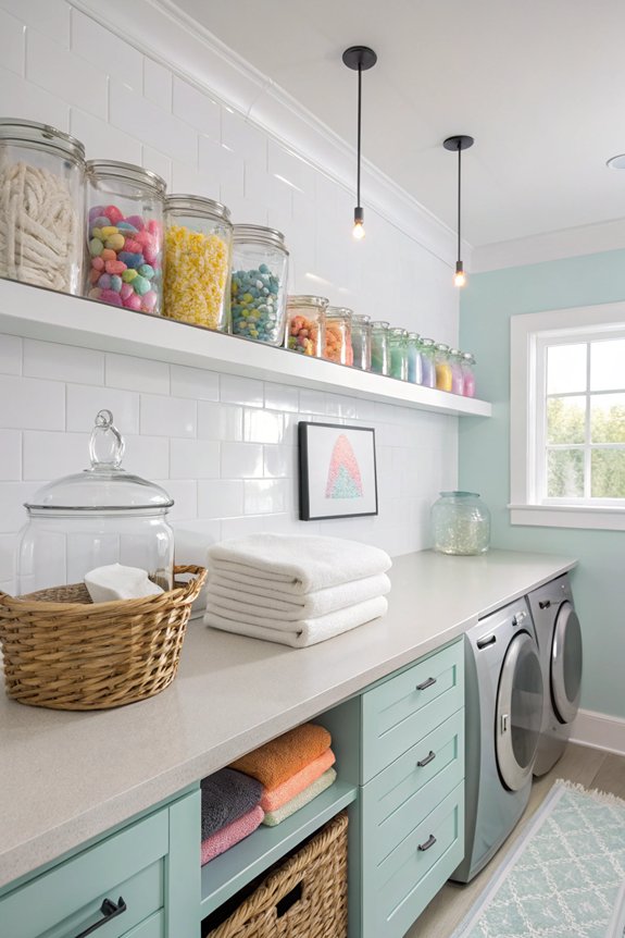 stylish laundry essentials display