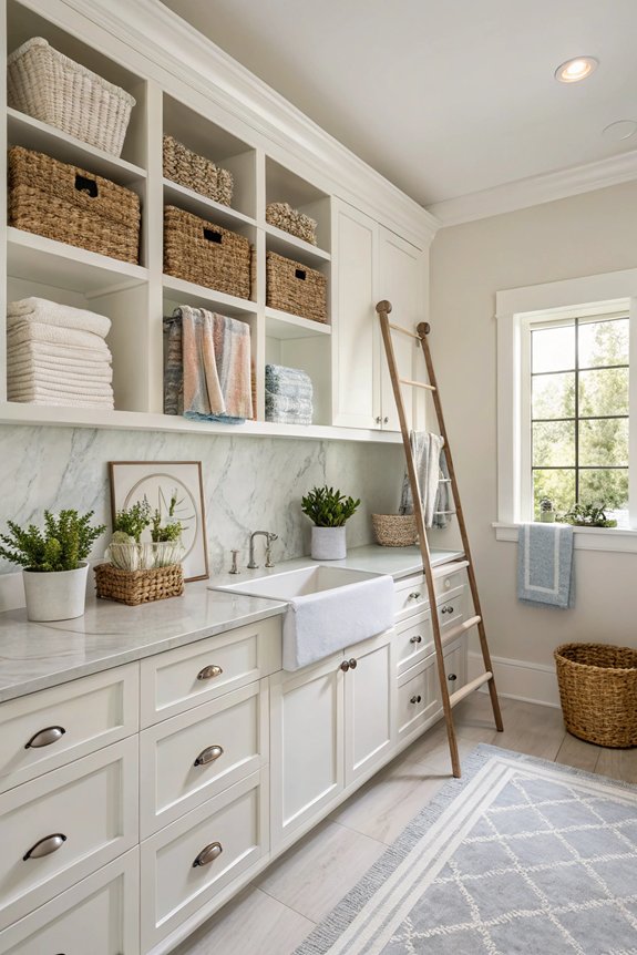 stylish laundry room organization