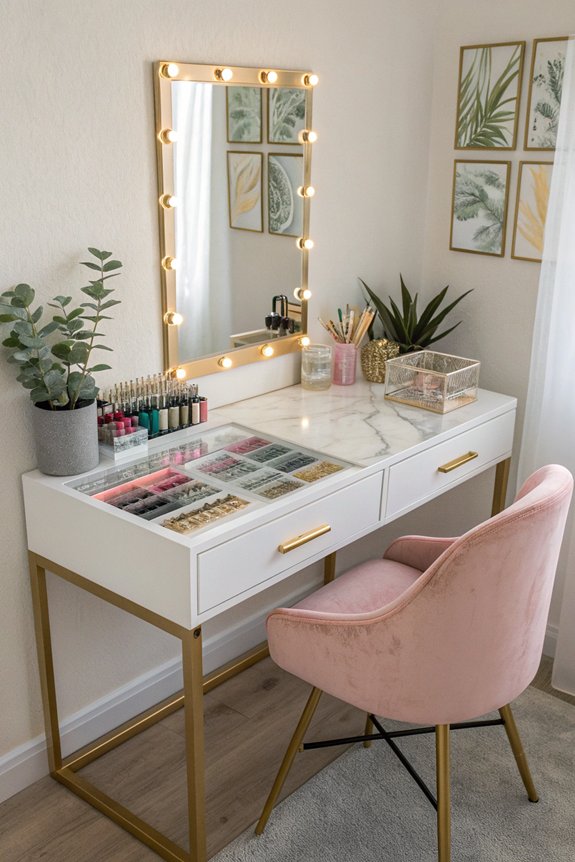 stylish multifunctional makeup desk