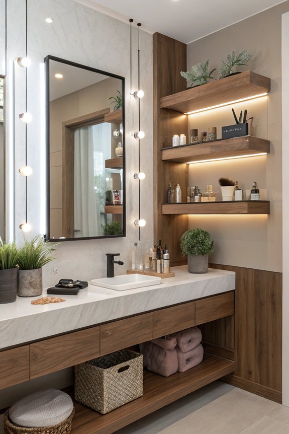 stylish open shelving storage