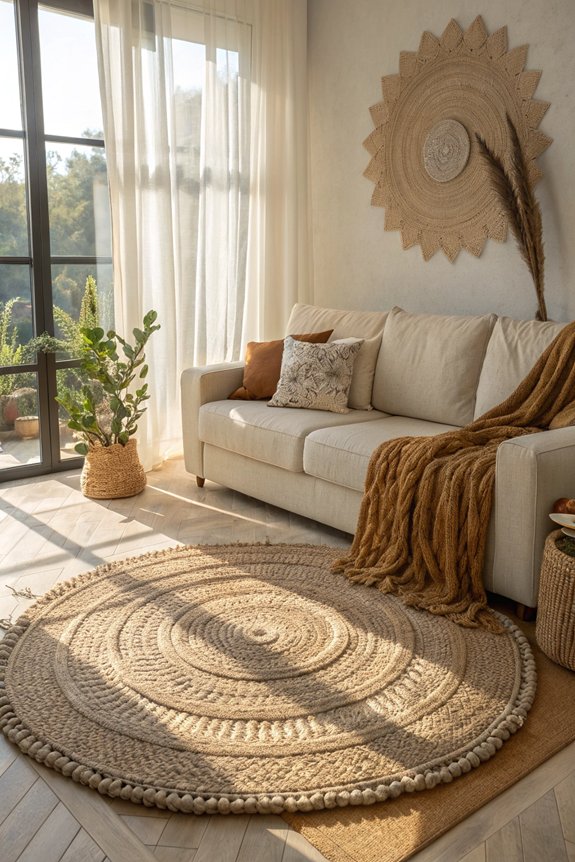 texture rich rug and fabric integration