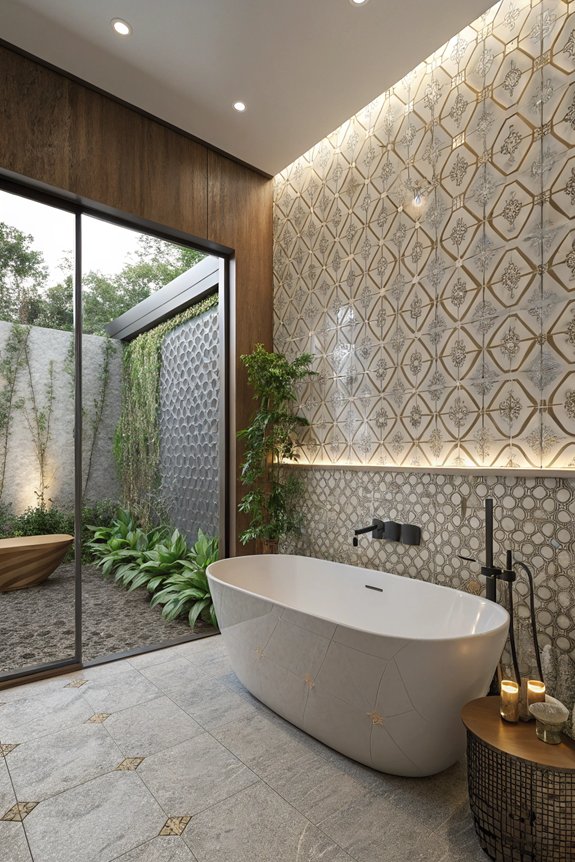 textured tiles enhance aesthetics