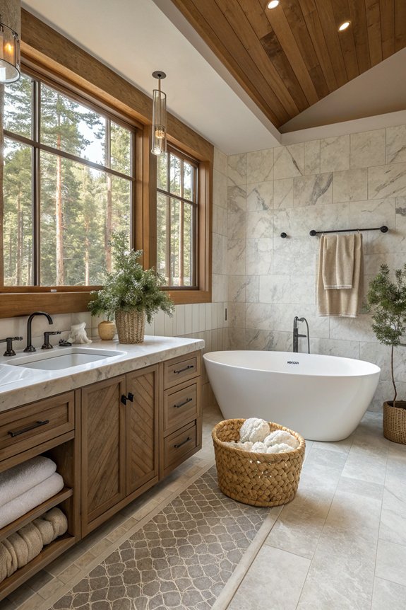 textures for bathroom depth