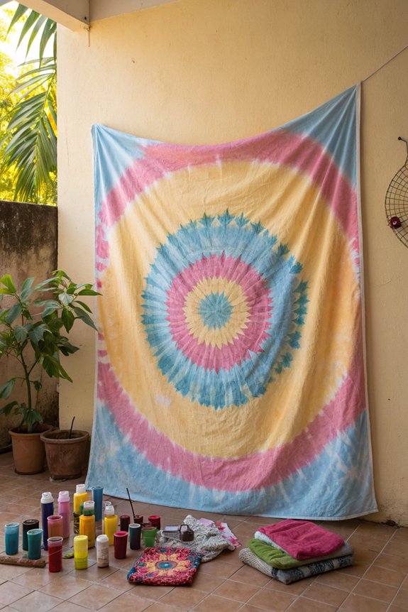 tie dye tapestry diy project