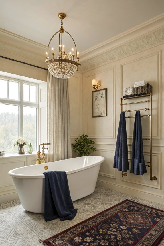 transform bathroom with textiles