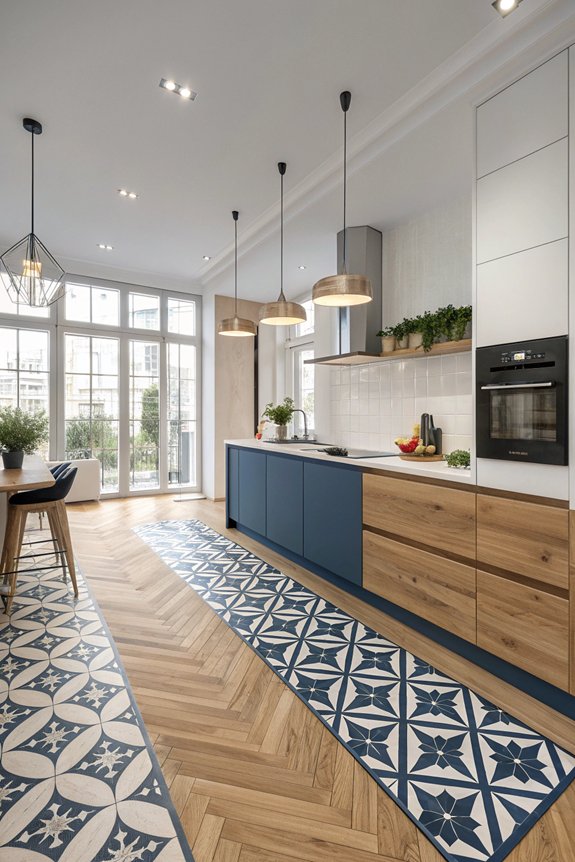 unique kitchen flooring patterns