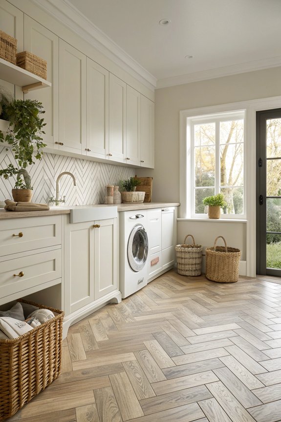 unique laundry room flooring