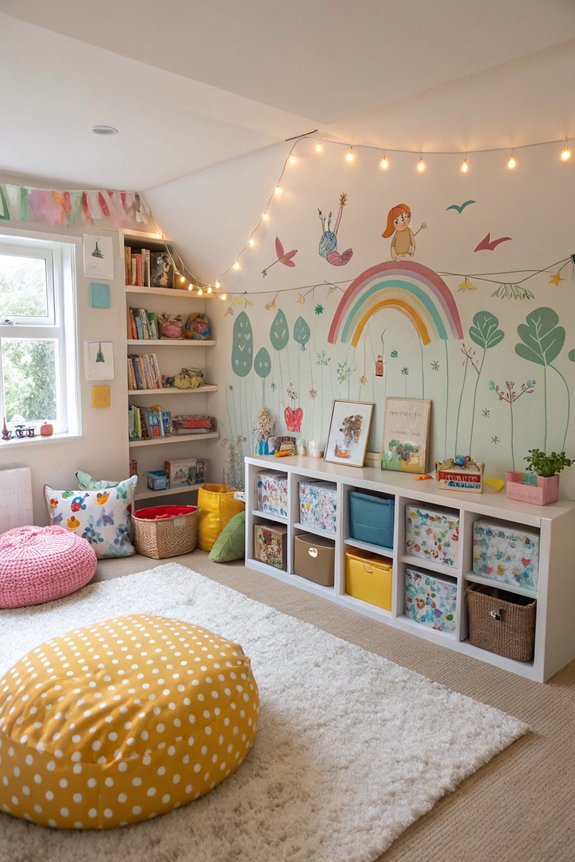vibrant playroom fosters creativity