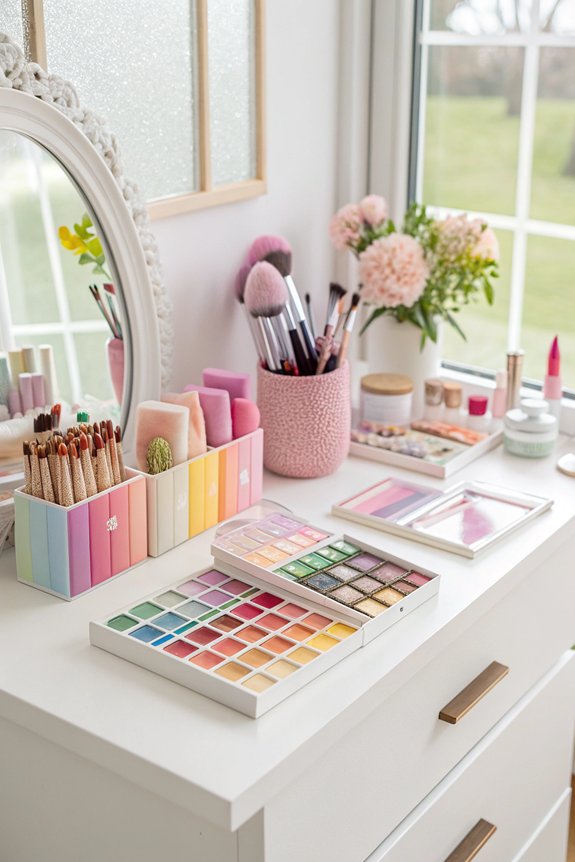 vibrant stylish makeup space