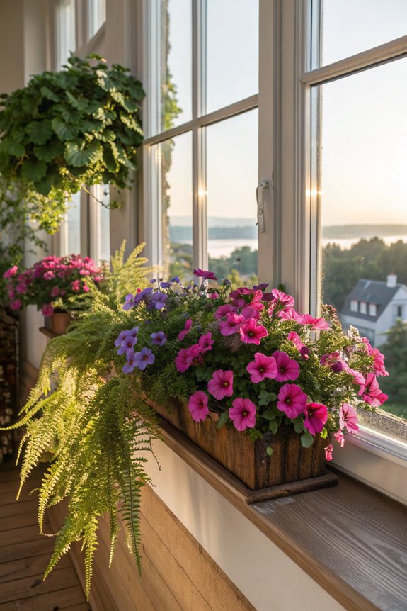 vibrant window box gardens