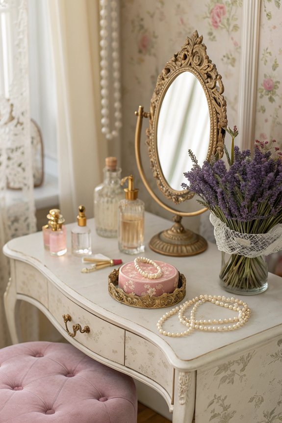 vintage charm for vanity
