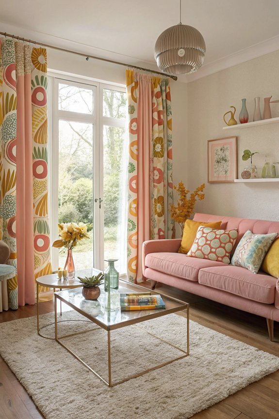 vintage curtains enhance decor