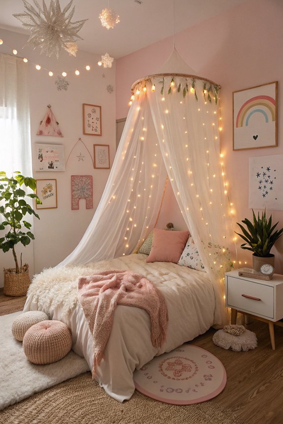 whimsical fairy light canopy